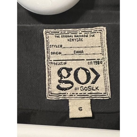 GoSilk Go Silk Women's Size 6 Moto Jacket Zip Up Pockets & Sleeves Mob Wife - Picture 3 of 16